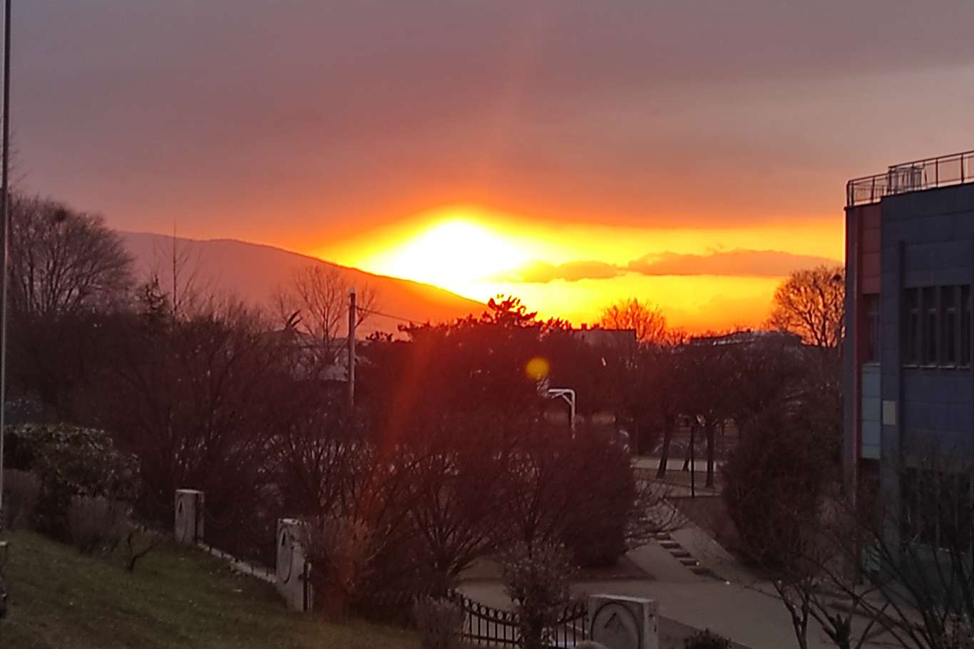 Bursa'da gün batımı güzel görsel oluşturdu